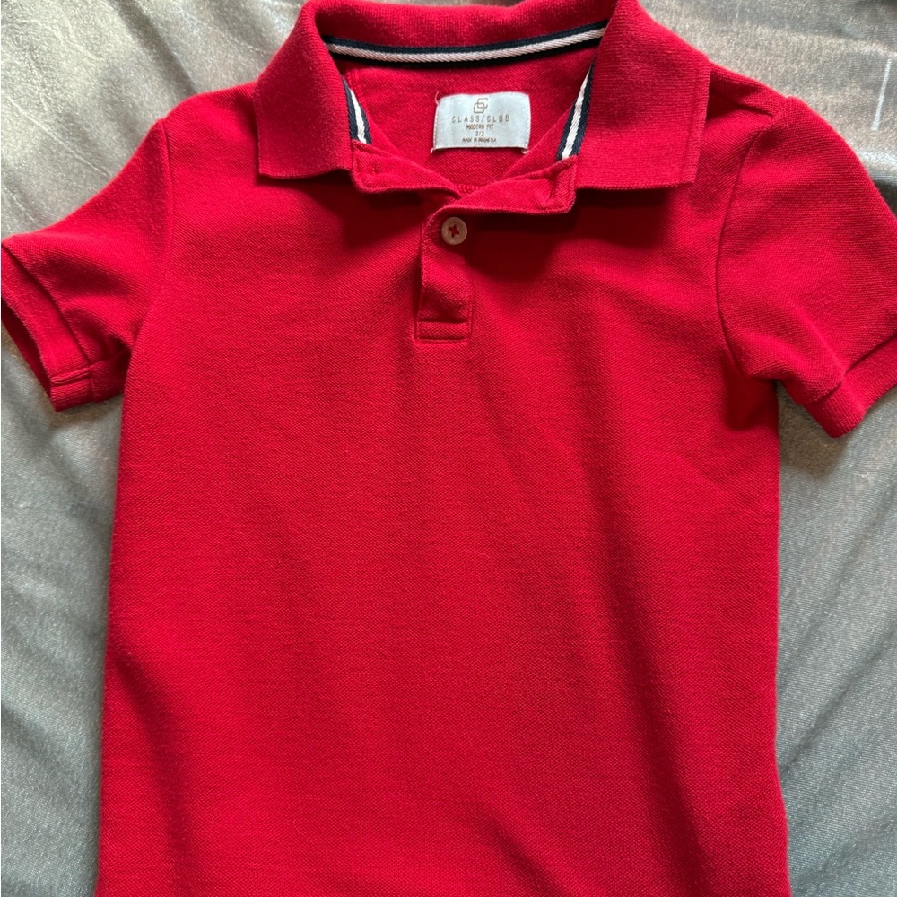 Class Club Vibrant Red Kids Polo Shirt